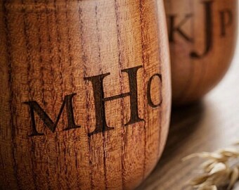 Personalized BOURBON WHISKEY CUP Charred Wood Glass Groomsmen Birthday Gift for Him Dad Men Grandpa Boyfriend Custom Engraved Engraved