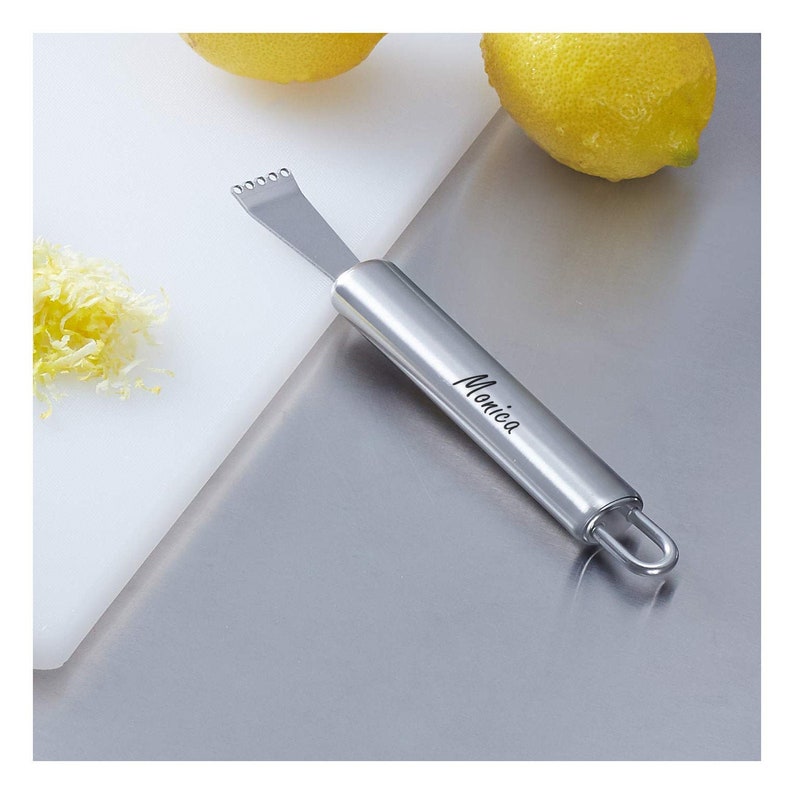 Personalized Zester Citrus Fruit Peeler Utensil Tool Grater Professional Kitchen Dining Cooking Cook Home Gifts Stainless Engraved image 1