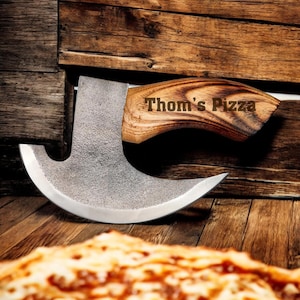 Personalized PIZZA AXE CUTTER Wheel Rocker Peel Cooking Kitchen Home Gift for Him Dad Men Gift for Women Mom Her Birthday Custom Engraved