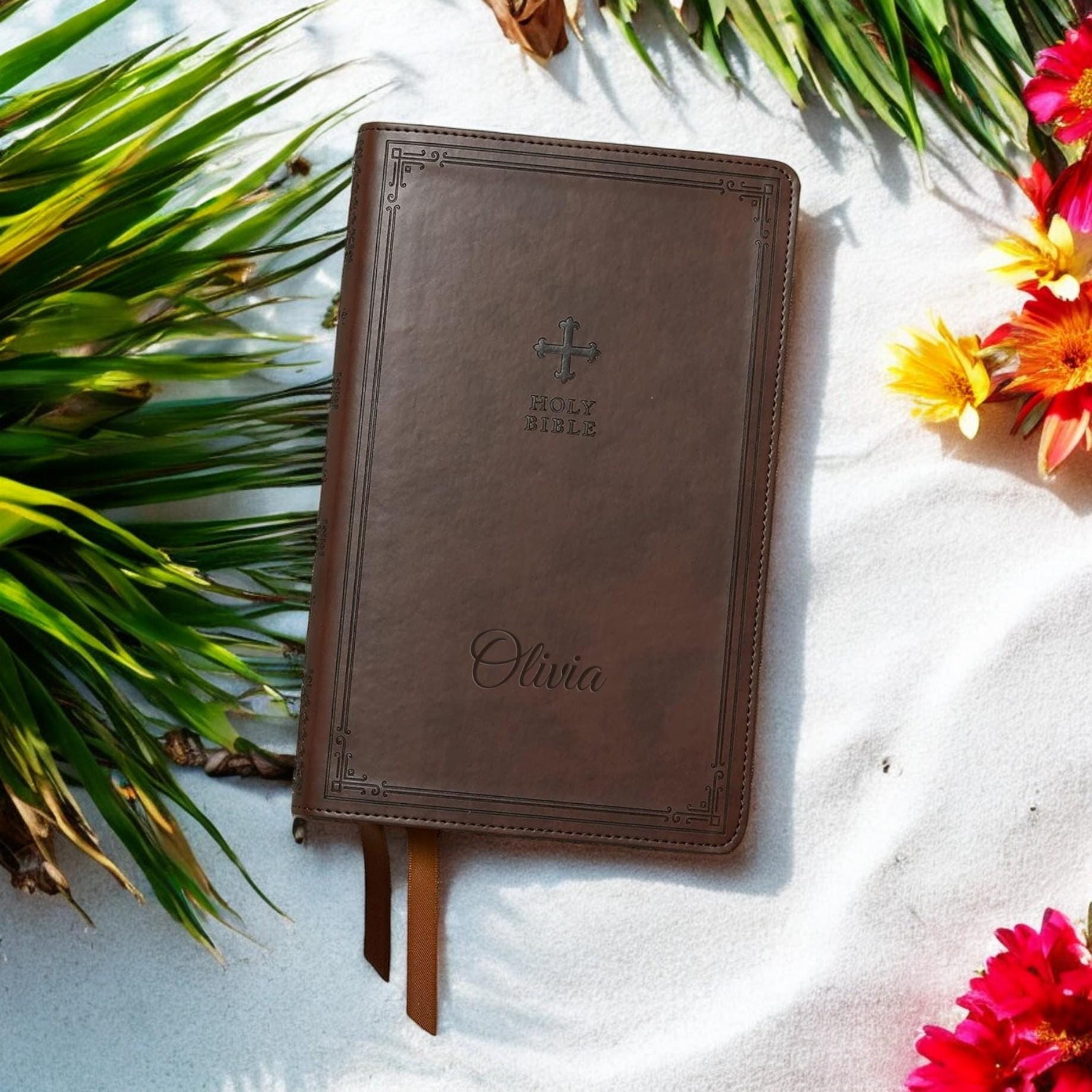 Personalized NRSV Bible Catholic Edition Communion Confirmation
