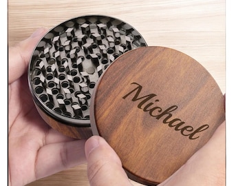 Molinillo personalizado, regalo para él, papá, hombre, mujer, mamá, novia, hogar, cocina, cigarro, cumpleaños, novio, grabado personalizado