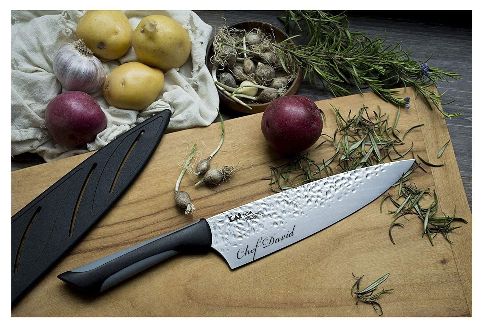 Personalized CHEF KNIVE Chefs Knives Kinfe Kitchen Cooking Custom Engraved  Gifts for Him Dad Boyfriend Gift for Men Birthday Her Women Mom 