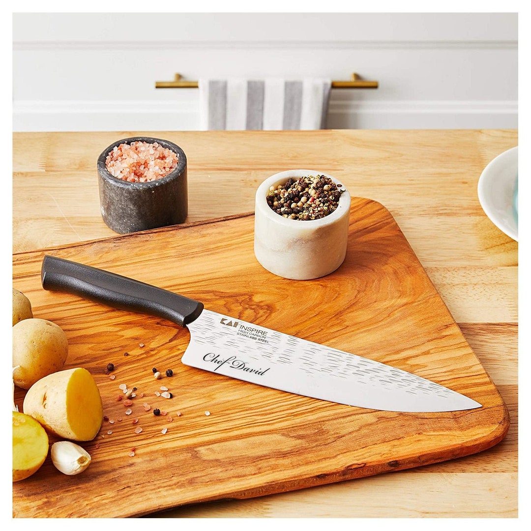 Personalized CHEFS KNIFE & SHEATH Set Chef Knive Custom Engraved Home