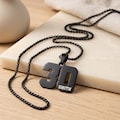 Personalized NUMBER NECKLACE for Boys Girls Youth Sports School Team Gift Football Baseball Basketball Hockey Soccer Custom Engraved