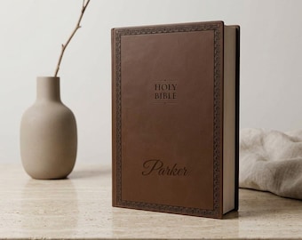 Personalized Leather NIV BIBLE Christian Graduation Birthday Gift for Dad Men Her Women Wedding Pastor Keepsake Custom Engraved Engraved