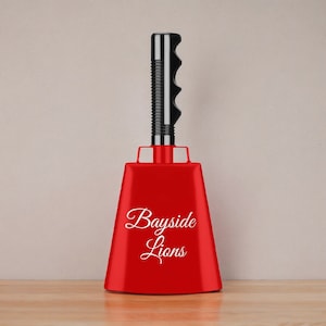 Custom Personalized COWBELL Cow Bell Team School Spirit Dinner Bell Call Hand Bell Birthday Gift for Him Her Men Women Kids Sports Christmas