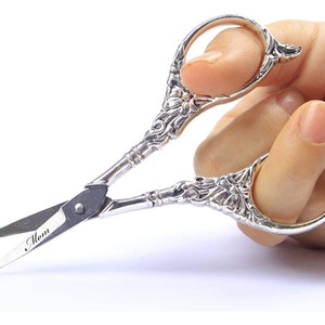 Personalized CRAFT SCISSORS Vintage European Craft Sewing Home Bridesmaid Gift for Mom Gift for Her Mom Women Wife Birthday Custom Engraved