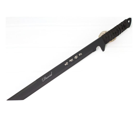 Personalized NINJA SWORD Dagger Samurai Japanese Full Tang Fantasy