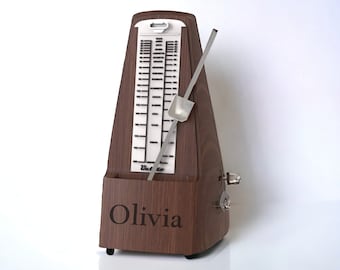 Personalized METRONOME Music Piano Violin Guitar Drums Custom Engraved Gifts for Him Dad Men Boyfriend Gift for Women Mom Her Son Daughter