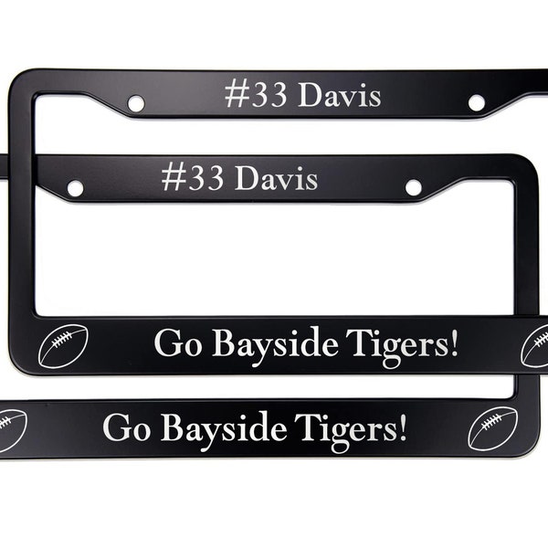 Personalized LICENSE PLATE FRAME Cover Bracket Custom Engraved Car Accessories Gifts Him Dad Boyfriend Men Her Women Mom Team Business Logo