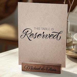 Porte-cartes en bois personnalisé, décoration de table, cadeau de mariage pour elle, pièce maîtresse, cadre photo, invitation, fête, grand-père, gravure personnalisée