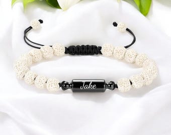Personalisiertes Urnenarmband – Schmuck zur Aufbewahrung von Asche Verstorbener, zur Erinnerung an Hunde- und Katzenhaare, zum Gedenken an verstorbene Haustiere, wasserfest, individuell graviert
