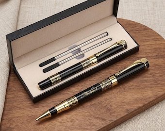 Personalized EXECUTIVE PEN Pens Groomsmen Birthday Gift for Him Dad Men Teacher Graduation Business Corporate Boyfriend Custom Engraved