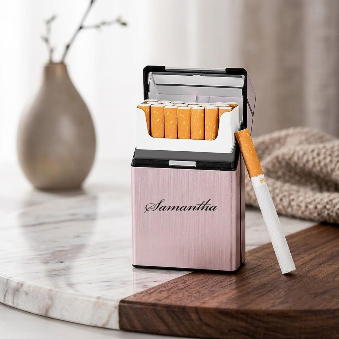 cigarette themed gifts Personalized CIGARETTE CASE Cases Bridesmaid Gift for Mom Women Wife Gift  for Her Bridal Shower - 20 Cigarettes Grandma Custom Engraved