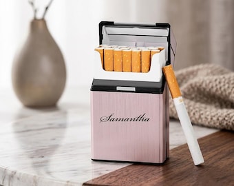cigarette case for long cigarettes Personalized CIGARETTE CASE Cases Bridesmaid Gift for Mom Women Wife Gift  for Her Bridal Shower