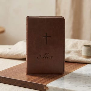 Personalized Leather CSB BIBLE Pocket Size Christian Birthday Gift for Him Dad Men Her Mom Women Pastor Wedding Pastor Custom Engraved