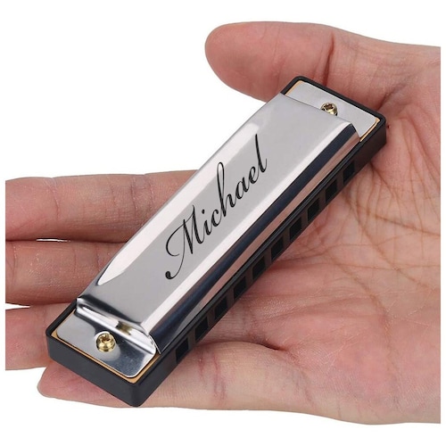 Custom Personalized HARMONICA Standard C Groomsmen Birthday Gift for Him Dad Men Diatonic Music Blues Jazz Folk Rock Band Boyfriend Handmade