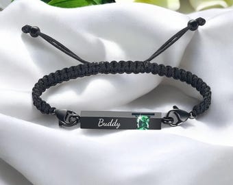 Personalized URN BRACELET Cremation Jewelry for Men Women Human Ashes Keepsake Dog Cat Hair Pet Memorial Sympathy Waterproof Custom Engraved