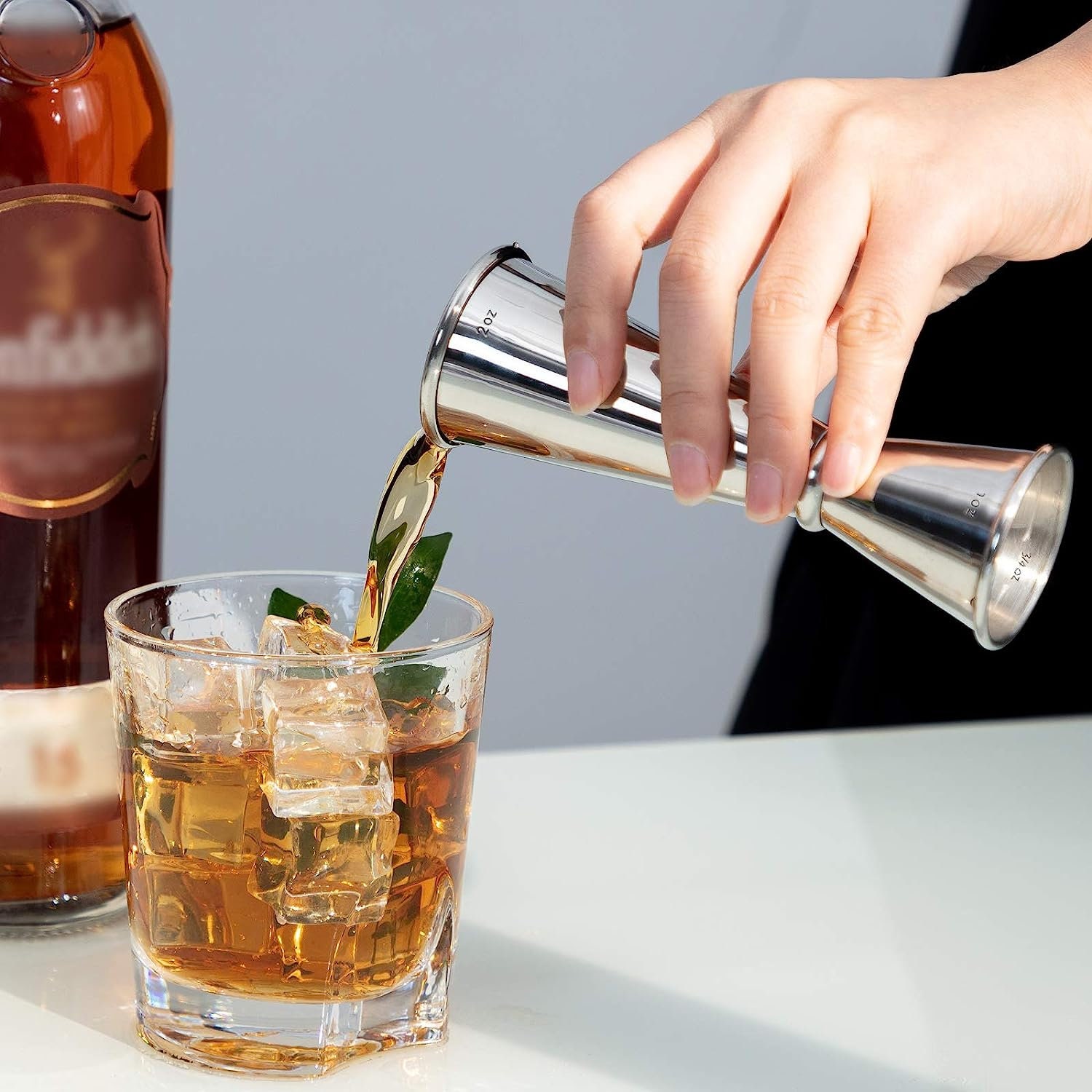 Personalized Cocktail Jigger, Custom Engraved Mixer Measuring Bar Bartender