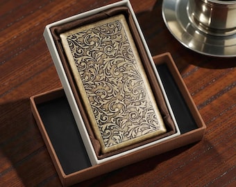 Personalized 100s CIGARETTE CASE Card Holder Groomsmen Birthday Gift for Him Dad Men Retirement Golf Boyfriend Custom Engraved Engraved