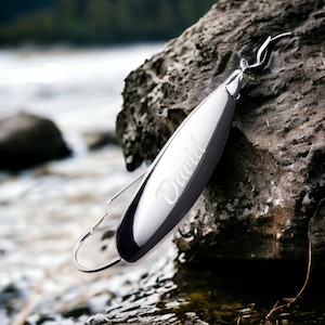 Personalisierte Fischköder Geschenk Löffel Filet Groomsmen Geschenk für Ihn Papa Männer Ehemann Bruder Opa Fischer Gold Geburtstag Individuell graviert