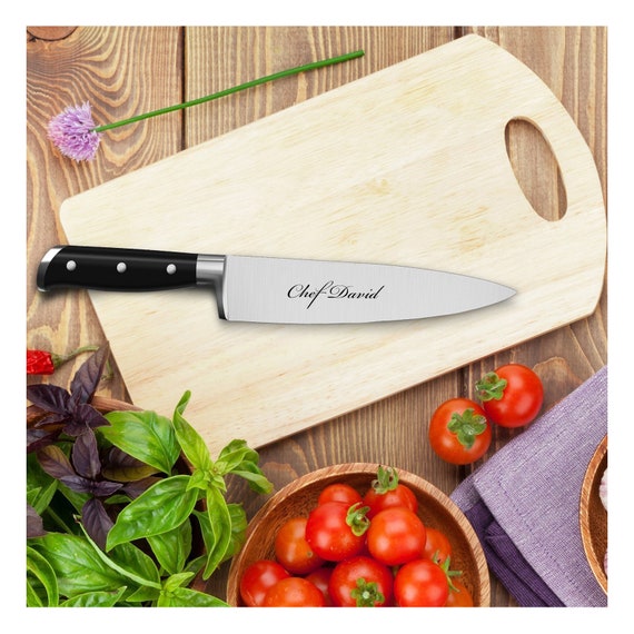 Personalized CHEF KNIVE SET Custom Engraved Chefs Knife Knives Kitchen  Cooking Valentines Gift for Boyfriend Him Dad Men Gift Women Mom Her 