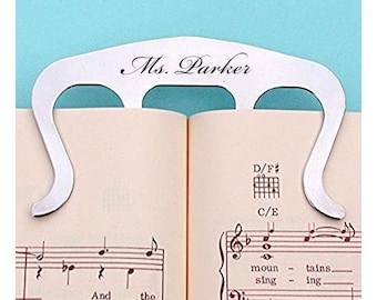 Personalized MUSIC PAGE HOLDER Custom Engraved Piano Gifts for Mom Teacher Her Women Guitar Violin Musician Pianist Saxophone Mothers Day