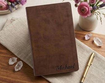 Personalized Leather ESV BIBLE Christian Graduation Birthday Gift for Him Dad Men Her Mom Wedding Pastor Keepsake Custom Engraved Engraved