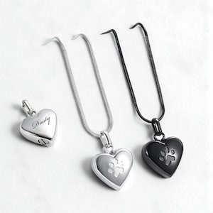 COLLIER D&#39;URNE Personnalisé Bijoux De Crémation pour Hommes Femmes Cendres Humaines Souvenir Chien Chat Poils Pour Animaux De Compagnie Mémorial Sympathie Imperméable À L&#39;eau Personnalisé Gravure