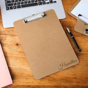 PANNEAU À PAPIER À PAPIER personnalisé pour organisateur de cahiers d'affaires Cadeau d'entreprise pour lui Papa Hommes Mari Enseignants Anniversaire Gravure personnalisée