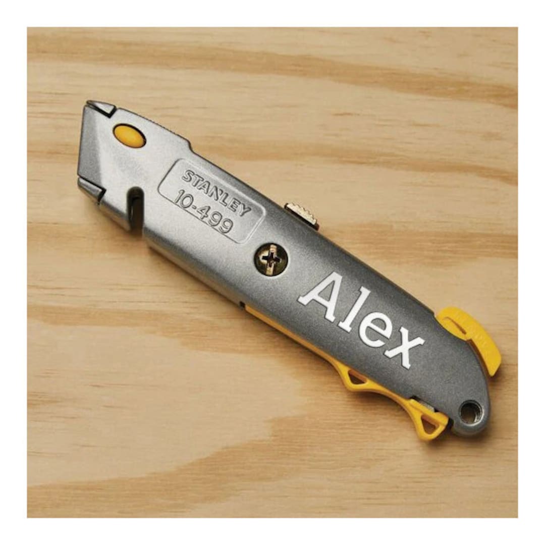 Personalized STANLEY BOX CUTTER Utility Blade Knive Tools Knife Groomsmen Gifts for Him Dad