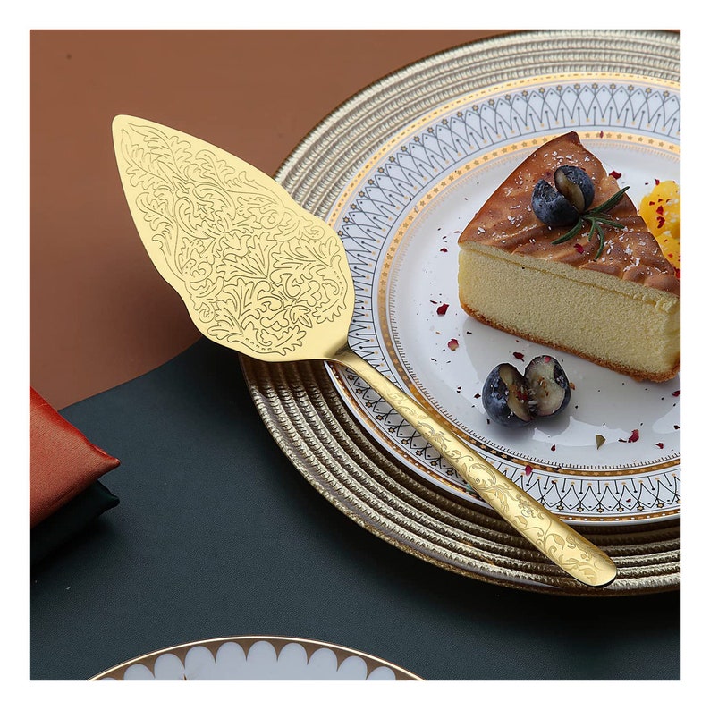 Personalized Wedding CAKE CUTTING SET Gold Cutter Knife Etsy