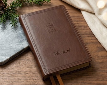 Personalized NRSV Bible Catholic Edition Communion Confirmation Wedding Birthday Gift for Him Her Pastor Graduation Custom Engraved Engraved