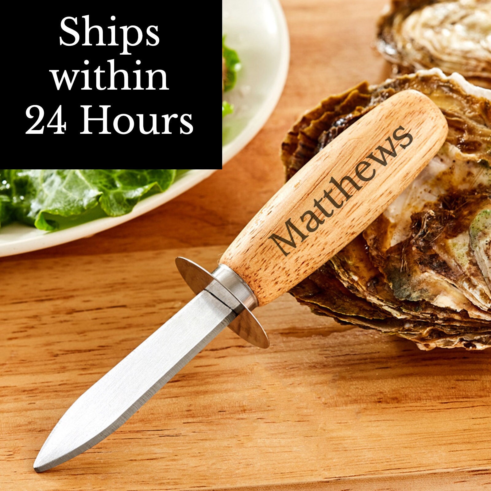 Wooden Oyster Holder Oyster Shucking Clamp Shellfish Clam Tray