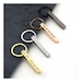 Personalized Horizontal Bar Keychain Rose Pink Key Chain 14K Sterling ...