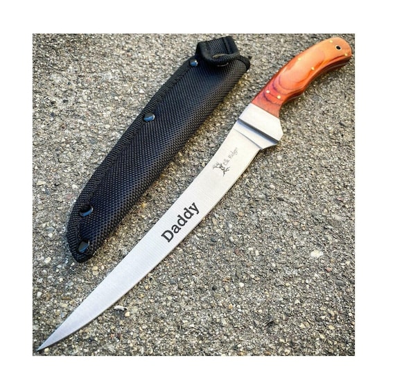 Personalized FISHING KNIFE & SHEATH Knive Groomsmen Gifts for Him Dad  Boyfriend Gift for Men Man Custom Fillet Knives Engraved -  Denmark