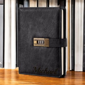 Personalized LEATHER JOURNAL for Men Women Travel Diary Notebook Graduation Birthday Gift for Him Her Teacher Coach Wedding Custom Engraved