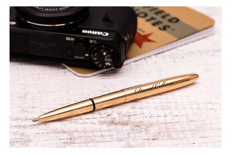 Personalized FISHER SPACE PEN Custom Engraved Bullet Pens Black Gold Silver Ballpoint Graduation Groomsmen Gifts for Dad Him Men Fathers Day image 3