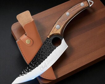 Personalized VIKING CHEF KNIFE Butcher Cleaver Cooking Kitchen Housewarming Birthday Gift for Her Mom Women Men Dad Wedding Custom Engraved
