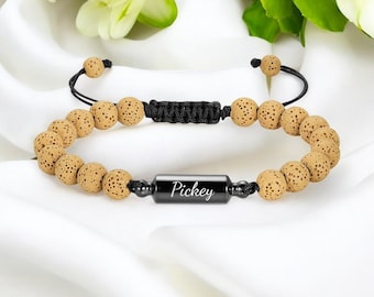 Personalisiertes Urnenarmband – Schmuck zur Aufbewahrung von Asche Verstorbener, zur Erinnerung an Hunde- und Katzenhaare, zum Gedenken an verstorbene Haustiere, wasserfest, individuell graviert