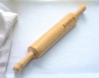 Personalized ROLLING PIN Baking Cooking Kitchen Home Bridesmaid Gift for Mom Women Her Cake Pizza Cookies Pastry Custom Girlfriend Mothers