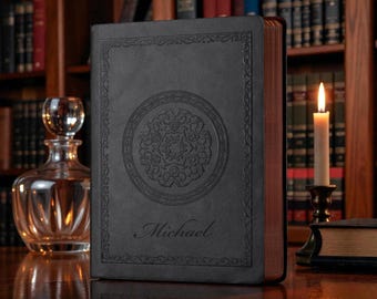 Personalized Vintage LEATHER JOURNAL for Men Women Travel Diary Notebook Graduation Birthday Gift for Him Her Mom Dad Wedding Fathers Day