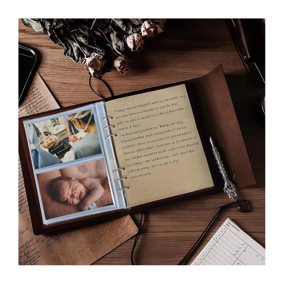Album Foto Matrimonio In Legno Rustico – Libro Degli Ospiti Personalizzato Con Nomi E Data – Design #17, Large 22,9x30,5cm