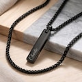 Personalized URN NECKLACE Bar Cube Cremation Jewelry for Men Women Human Ashes Keepsake Dog Cat Hair Pet Memorial Waterproof Custom Engraved