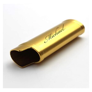 Estuche para encendedor personalizado, funda para padrinos de boda, regalo de cumpleaños para él, papá, hombre, cigarro (encendedor BIC J6), novio, Día del Padre, grabado personalizado. imagen 10