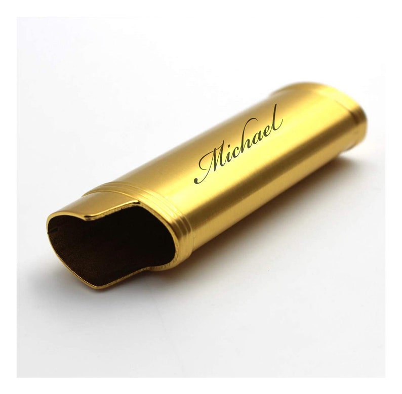 Estuche para encendedor personalizado, funda para padrinos de boda, regalo de cumpleaños para él, papá, hombre, cigarro (encendedor BIC J6), novio, Día del Padre, grabado personalizado. imagen 10