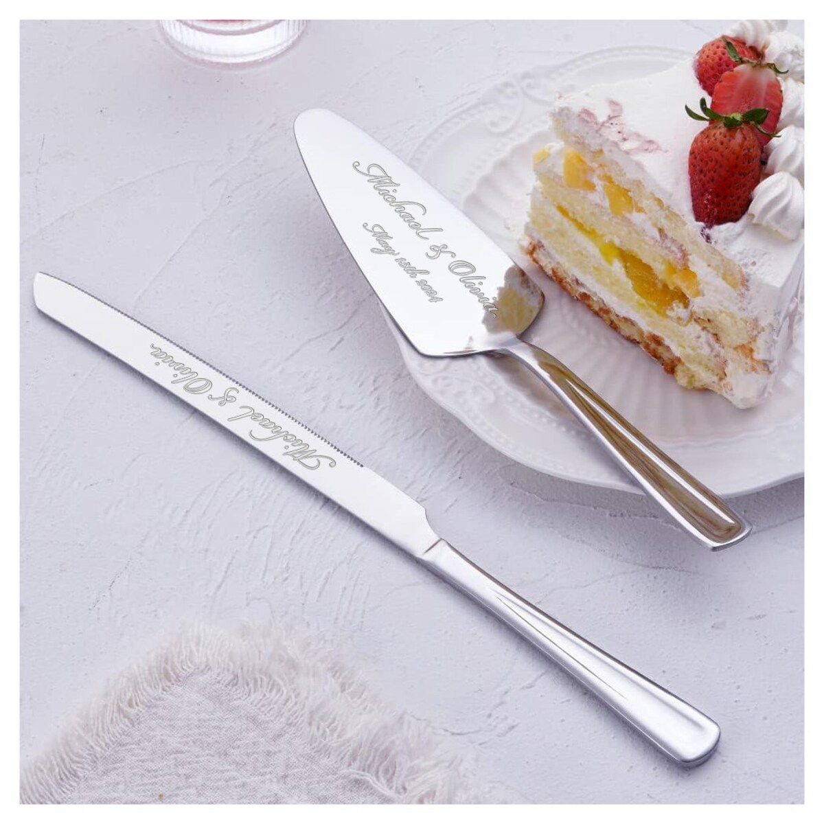 Personalized Wedding CAKE CUTTING SET Gold Silver Cutter Knife Serving Server Knive Custom Engraved Minimalist Vintage Modern Bride Groom - Etsy
