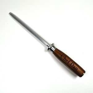 Personalized HONING STEEL Knife Sharpener Sharpening Rod Tool Knive Kitchen Chef Gift Cooking Gift for Her Mom Him Birthday Custom Engraved