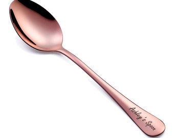 Personalized SPOON Rose Dinnerware Utensil Party Wedding Gifts for Her Women Mom Girlfriend Wedding Kitchen Cutlery Cooking Custom Engraved