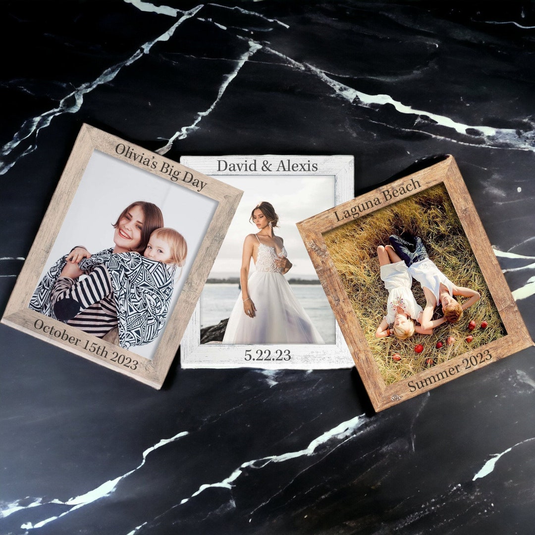 Personalized PICTURE FRAME Custom Engraved Gifts for Her Him Men Women